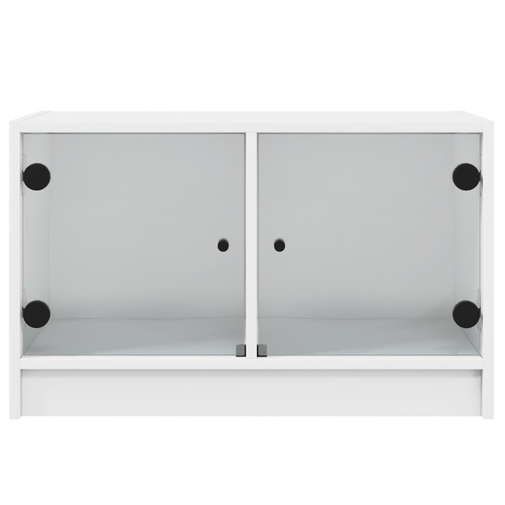 vidaXL Έπιπλο Τηλεόρασης Λευκό 68x37x42 εκ. με Γυάλινες Πόρτες