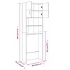 vidaXL Ντουλάπι Πλυντηρίου Καπνιστή Δρυς 64 x 25,5 x 190 εκ.