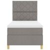 vidaXL Κρεβάτι με ελατήρια με κεφαλάρι Taupe 90 x 190 cm ύφασμα