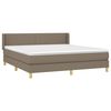 vidaXL &Kappa;&rho;&epsilon;&beta;ά&tau;&iota; Boxspring &mu;&epsilon; &Sigma;&tau;&rho;ώ&mu;&alpha; Taupe 180x200 &epsilon;&kappa;. &Upsilon;&phi;&alpha;&sigma;&mu;ά&tau;&iota;&nu;&omicron;