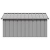 vidaXL Σπιτάκι Σκύλου Γκρι 116,5x153x81,5 εκ. Γαλβανισμένο Χάλυβα