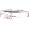 vidaXL Πλαίσιο Κρεβατιού Μαύρο 140x200 εκ. Επεξεργ. Ξύλο