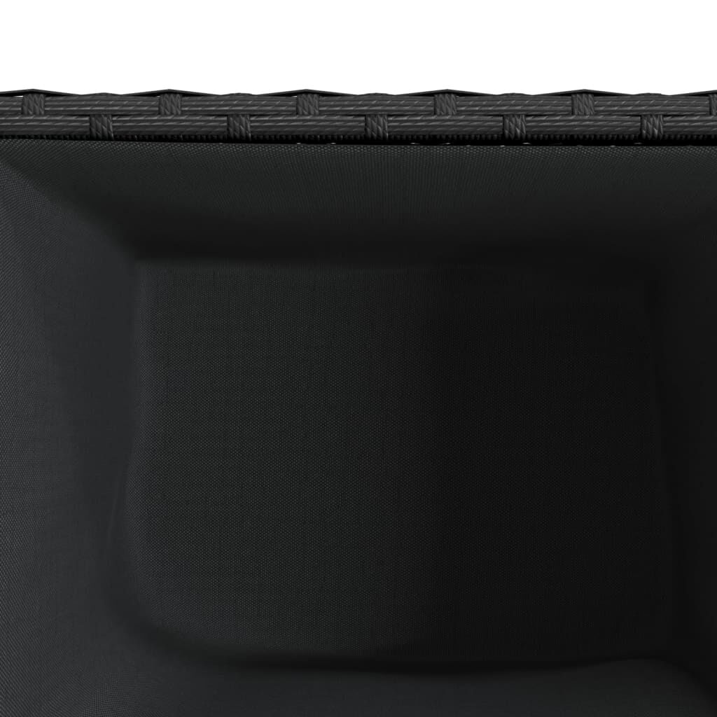 vidaXL Ζαρντινιέρα Κήπου Μαύρη 36x30x32 εκ. από Συνθετικό Ρατάν