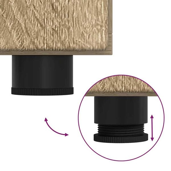 vidaXL Πλαϊνό γραφείο με ράφι με πόρτα Sonoma Δρυς 55.5 x 29 x 100 εκ