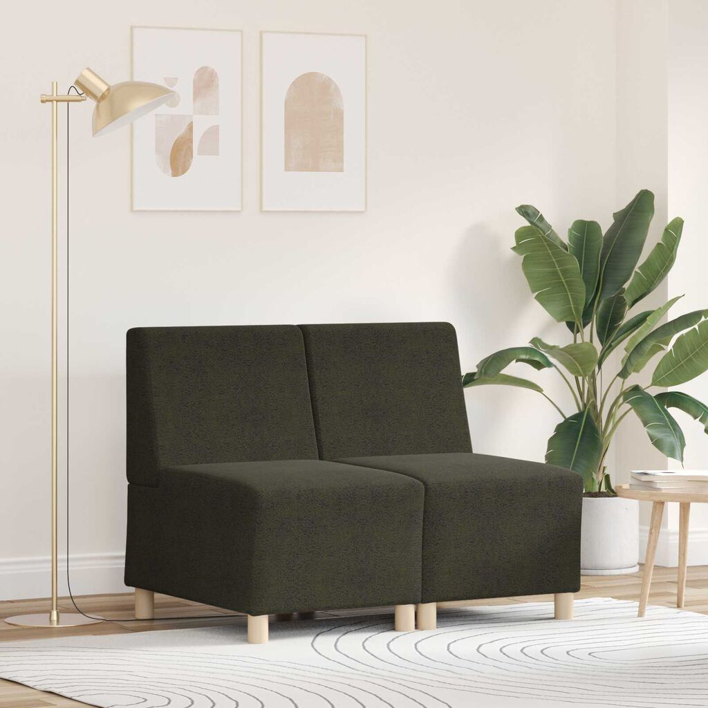 vidaXL Καθίσμα Σαλονιού 2 pcs Πράσινο 55 εκ. Ψεύτικο σουέτ δέρμα