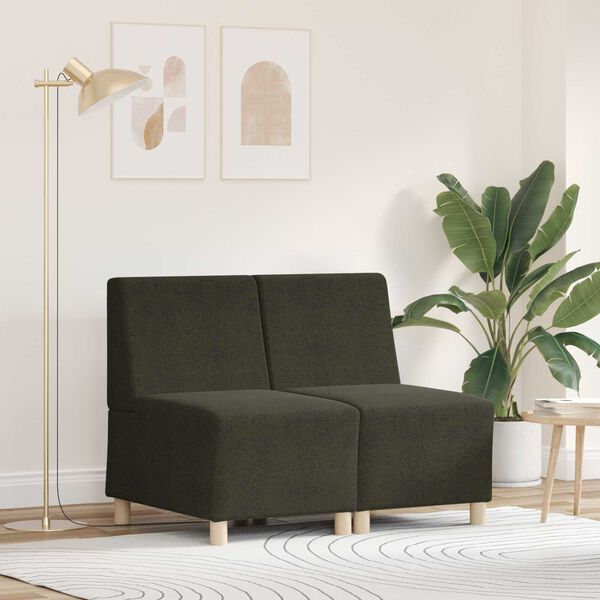 vidaXL Καθίσμα Σαλονιού 2 pcs Πράσινο 55 εκ. Ψεύτικο σουέτ δέρμα