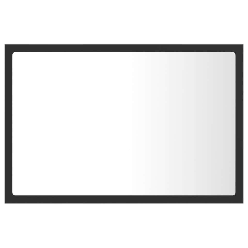 vidaXL Καθρέφτης Μπάνιου με LED Γκρι 60x8,5x37 εκ. από Ακρυλικός
