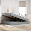vidaXL Κρεβάτι με αποθηκευτικό χώρο και στρώμα με στρώμα Ανοιχτό γκρι