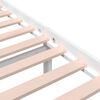 vidaXL Πλαίσιο Κρεβατιού Λευκό 150 x 200 εκ. Μασίφ Ξύλο King Size