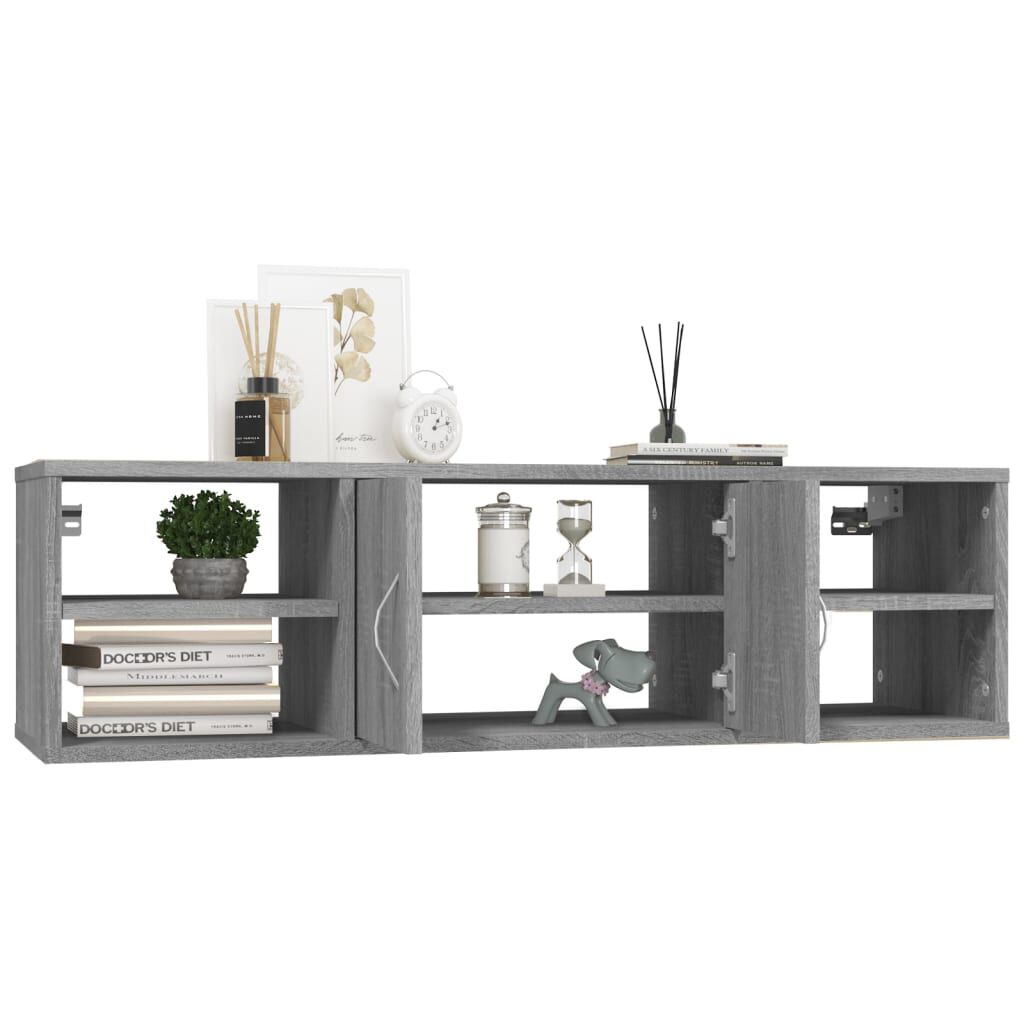 vidaXL Ραφιέρα Τοίχου Γκρι Sonoma 102x30x29 εκ. Επεξεργασμένο Ξύλο