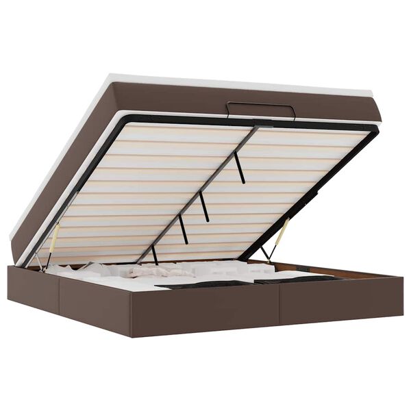 vidaXL &Omicron;&theta;&omega;&mu;&alpha;&nu;&iota;&kappa;ό &kappa;&rho;&epsilon;&beta;ά&tau;&iota; &mu;&epsilon; &sigma;&tau;&rho;ώ&mu;&alpha; &kappa;&alpha;&phi;έ 160x200cm Faux Leather