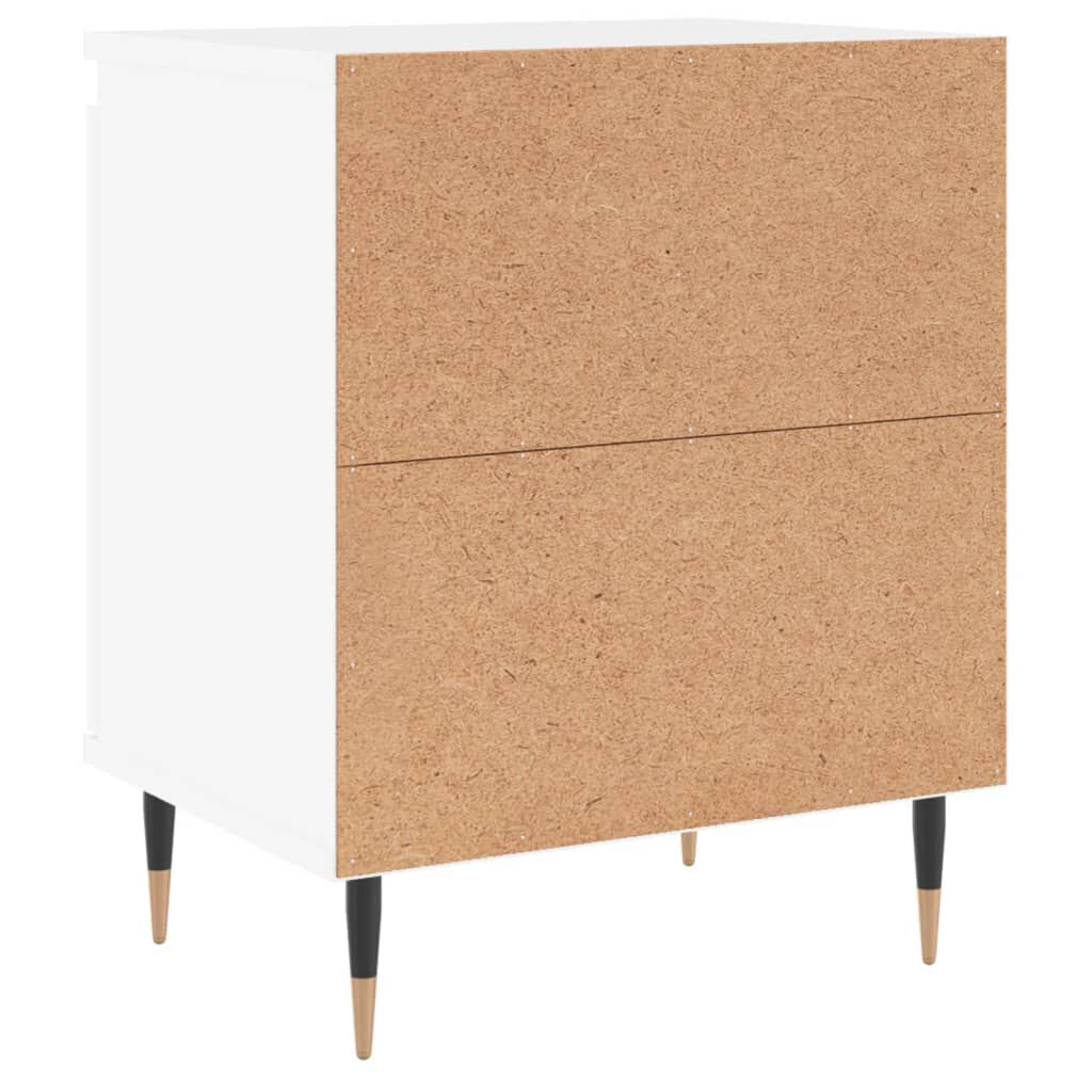 vidaXL Κομοδίνα 2 τεμ. Λευκά 40 x 30 x 50 εκ. από Επεξεργασμένο Ξύλο