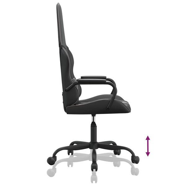 vidaXL Καρέκλα Gaming Μαύρο/Γκρι από Συνθετικό Δέρμα
