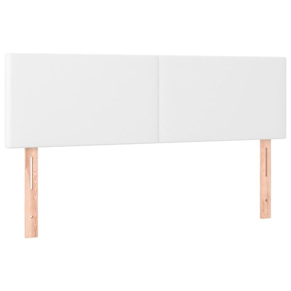 vidaXL Κεφαλάρια Κρεβατιού 2 τεμ. Λευκά 72x5x78/88 εκ. Συνθετικό Δέρμα