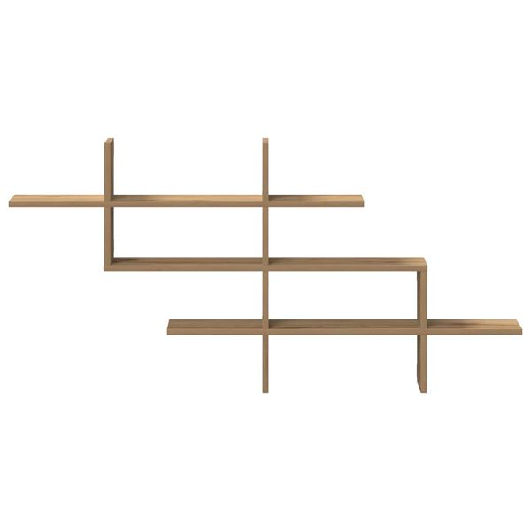 vidaXL Ραφιέρα Τοίχου Αρτισιανή Δρυς 124,5x18x60,5 εκ. Επεξ. Ξύλο