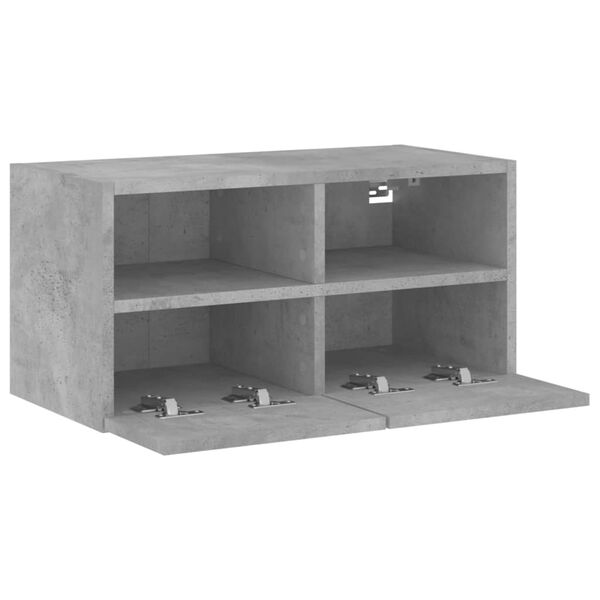 vidaXL Ντουλάπι Τοίχου Τηλεόρασης Γκρι Σκυρ. 60x30x30εκ. Επεξ. Ξύλο