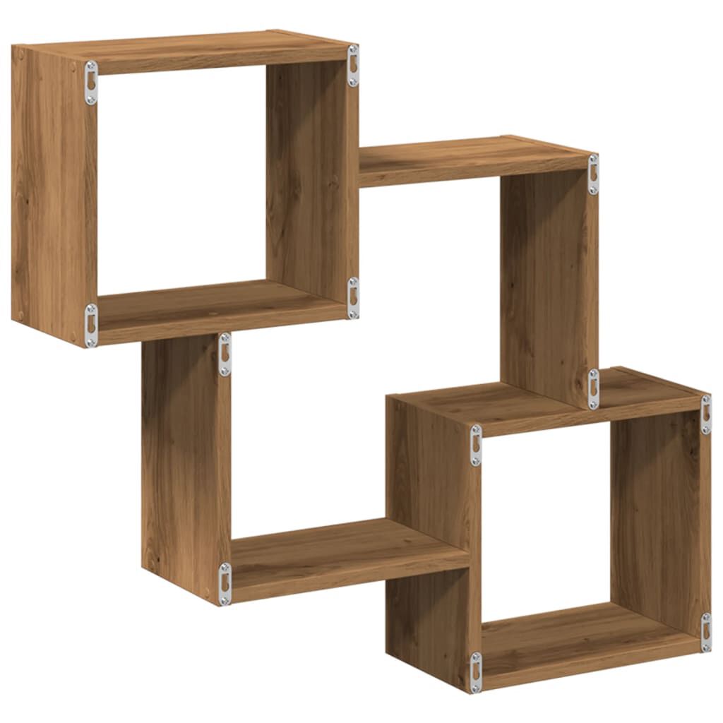 vidaXL Ντουλάπι Τοίχου Αρτισιανή Δρυς 78x18x71 εκ. Επεξεργασμένο Ξύλο