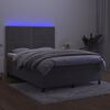 vidaXL &Kappa;&rho;&epsilon;&beta;ά&tau;&iota; Boxspring &mu;&epsilon; &Sigma;&tau;&rho;ώ&mu;&alpha; & LED &Alpha;&nu;.&Gamma;&kappa;&rho;&iota; 140x200 &epsilon;&kappa;. &Beta;&epsilon;&lambda;&omicron;ύ&delta;&iota;&nu;&omicron;
