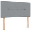vidaXL Κρεβάτι box spring με στρώμα Ανοιχτό γκρι 80 x 200 cm ύφασμα