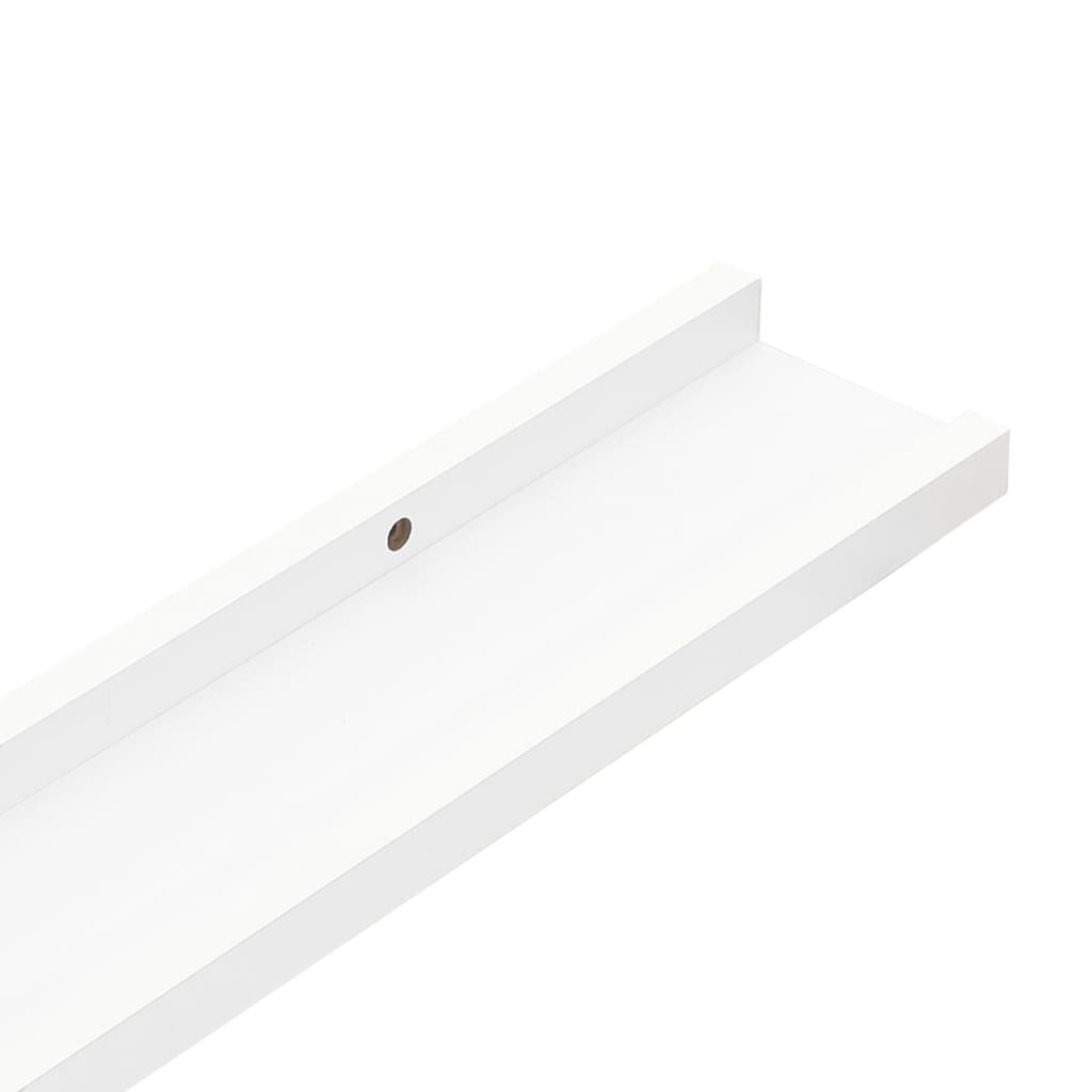 vidaXL Ράφια για Κορνίζες 2 τεμ. Λευκά 80 x 9 x 3 εκ. από MDF