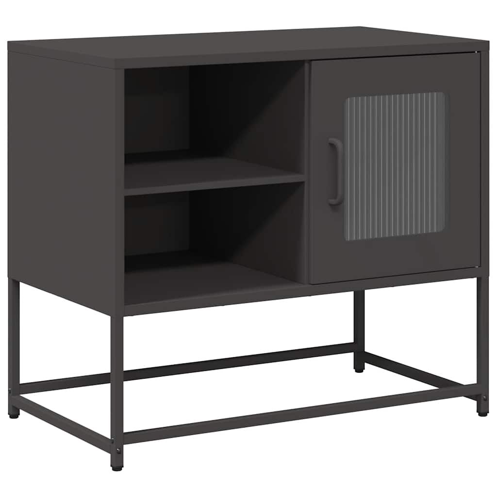 vidaXL Έπιπλο Τηλεόρασης Μαύρο 68,5x39x60,5 εκ. Ατσάλινο