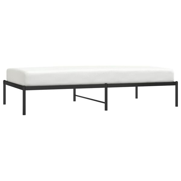 vidaXL Μεταλλικό πλαίσιο κρεβατιού Μαύρο 100x190 cm