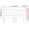 vidaXL Κεφαλάρι με Πτερύγια Μαύρο 203x16x118/128 εκ. Βελούδινο