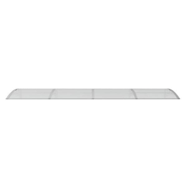 vidaXL Στέγαστρο Πόρτας Γκρι & Διαφανές 350 x 75 εκ. από Πολυκαρβονικό