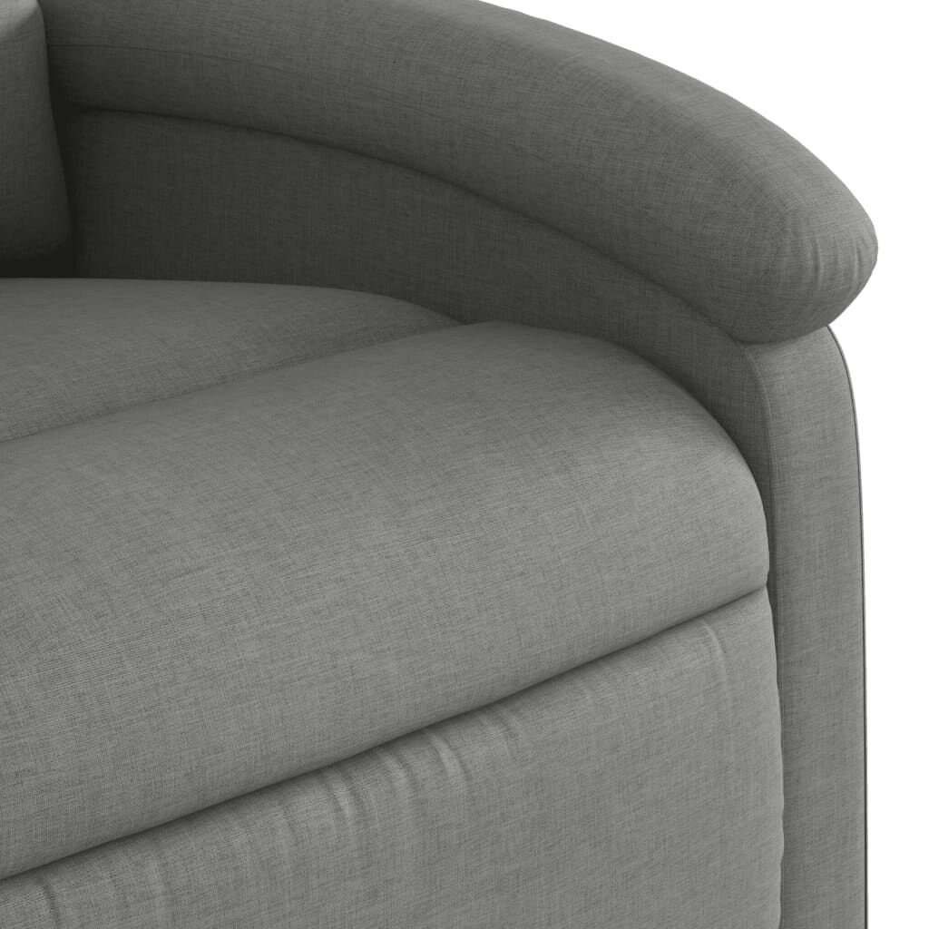 vidaXL Πολυθρόνα Μασάζ Ανακλινόμενη Ηλεκτρική Σκούρο Γκρι Υφασμάτινη