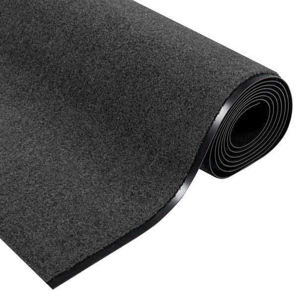 vidaXL Χαλάκι Εξώπορτας Ανθρακί και Μαύρο 120 x 350 εκ