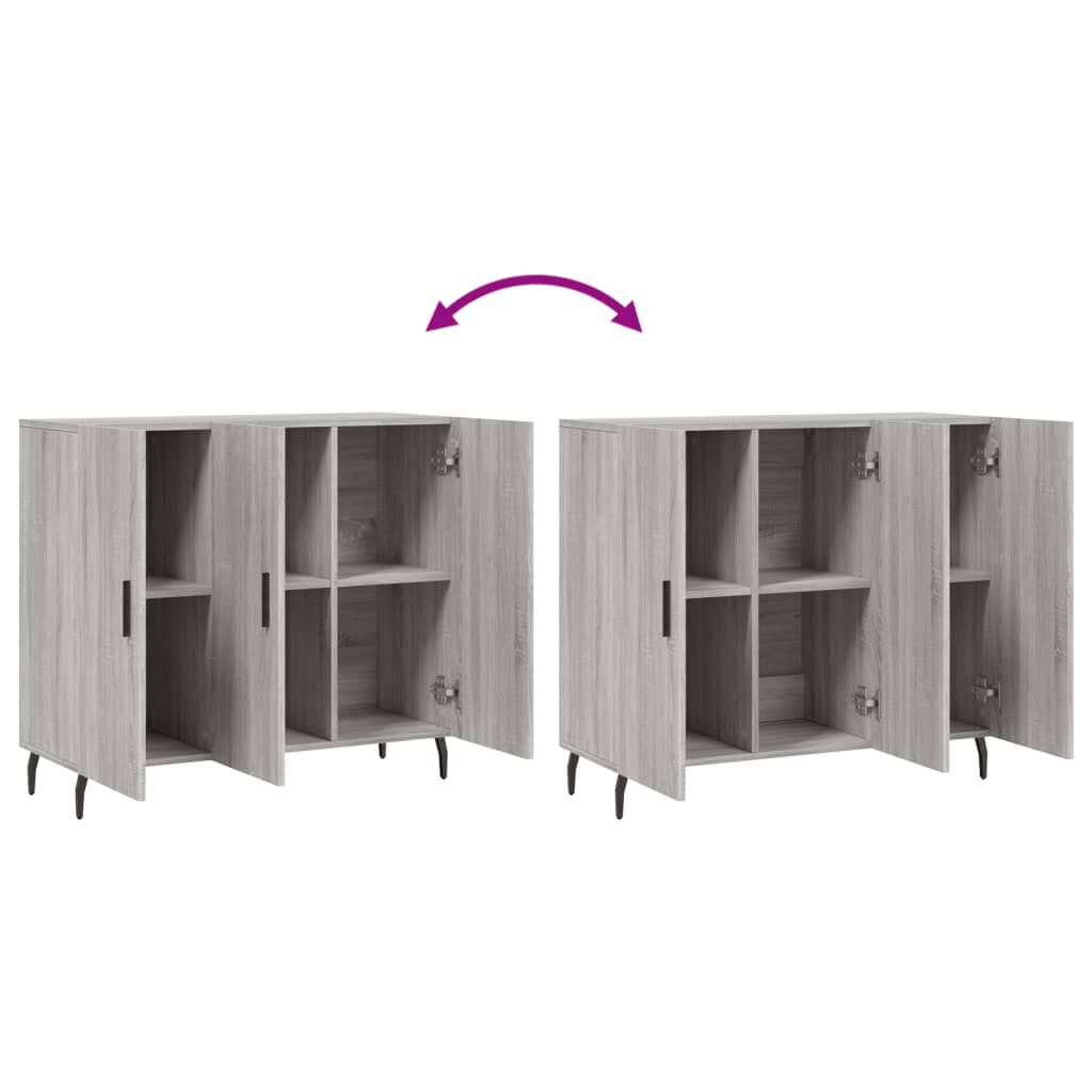 vidaXL Ντουλάπι Γκρι Sonoma 90 x 34 x 80 εκ. από Επεξεργασμένο Ξύλο