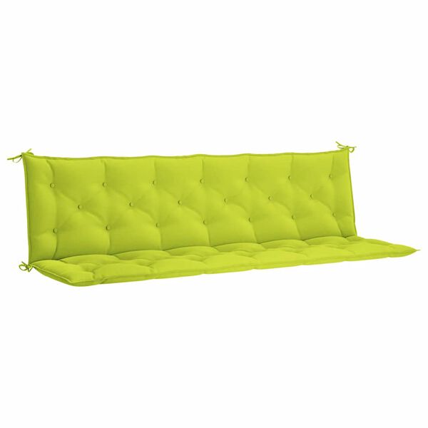 vidaXL Μαξιλάρι Πάγκου Κήπου Αν. Πράσινο 200x(50+50)x7εκ Ύφασμα Oxford