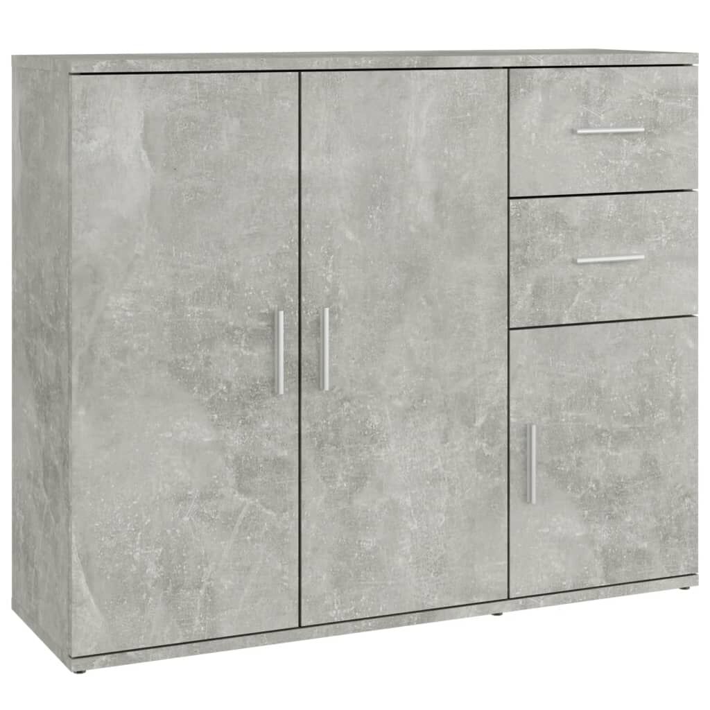 vidaXL Ντουλάπι Γκρι Σκυροδέματος 91x29,5x75 εκ. Επεξεργασμένο Ξύλο