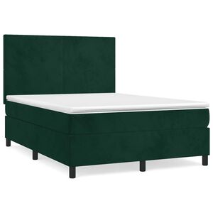 vidaXL &Kappa;&rho;&epsilon;&beta;ά&tau;&iota; Boxspring &mu;&epsilon; &Sigma;&tau;&rho;ώ&mu;&alpha; &Sigma;&kappa;&omicron;ύ&rho;&omicron; &Pi;&rho;ά&sigma;&iota;&nu;&omicron; 140x190&epsilon;&kappa;. &Beta;&epsilon;&lambda;&omicron;ύ&delta;&iota;&nu;&omicron;