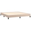 vidaXL Κρεβάτι Boxspring με Στρώμα Καπουτσίνο 180x200 εκ. Συνθ. Δέρμα