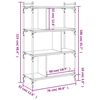 vidaXL Βιβλιοθήκη 4 Επιπέδων Καφέ Δρυς 76 x 32 x 123 εκ. Επεξ. Ξύλο