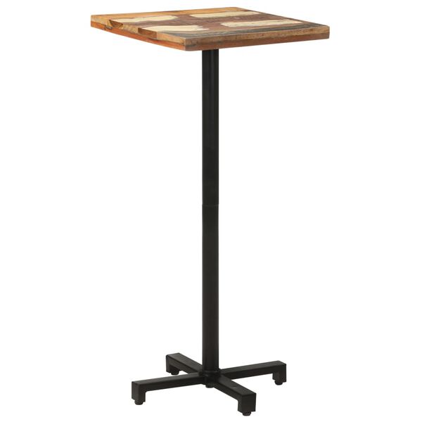 vidaXL Τραπέζι Bistro Τετράγωνο 50x50x110 εκ. Μασίφ Ανακυκλωμένο Ξύλο