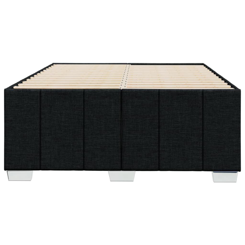 vidaXL Πλαίσιο Κρεβατιού χωρίς στρώμα Μαύρο 120x190 εκ. Υφασμάτινο