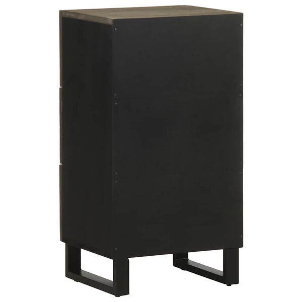 vidaXL Σκευοθήκη μαύρο 40x33x75 cm μασίφ ξύλο Μάνγκο