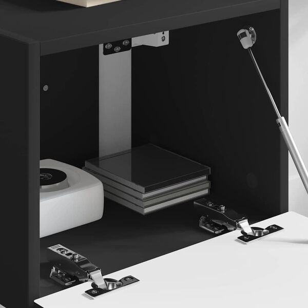 vidaXL Ντουλάπι Τηλεόρασης Τοίχου Επιτοίχιο Μαύρο 60 x 31 x 29.5 εκ