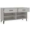 vidaXL Παπουτσοθήκη Γκρι Sonoma 102x35x55 εκ. από Επεξεργασμένο Ξύλο