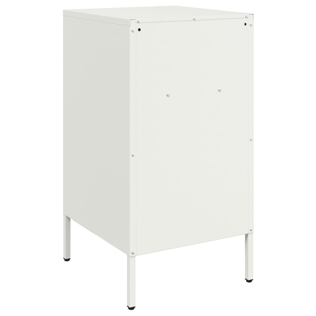 vidaXL Κομοδίνα 2 τεμ. Λευκά 36x39x68 εκ. από Χάλυβα