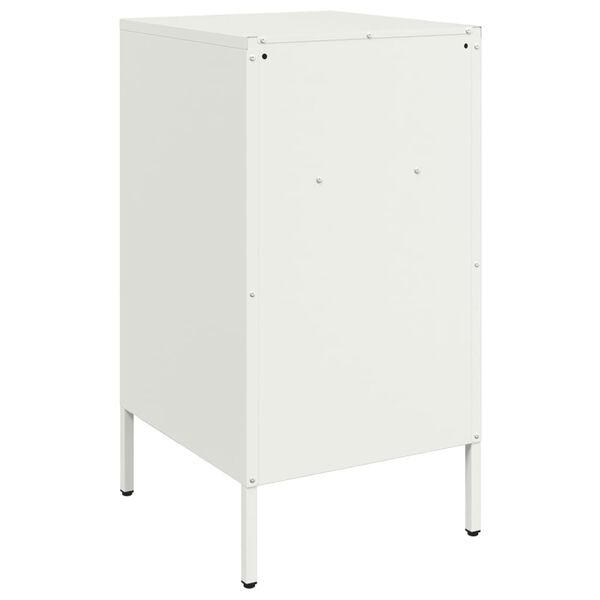 vidaXL Κομοδίνα 2 τεμ. Λευκά 36x39x68 εκ. από Χάλυβα