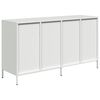 vidaXL Sideboard Λευκό 135x39x73,5 cm Ατσάλι ψυχρής έλασης