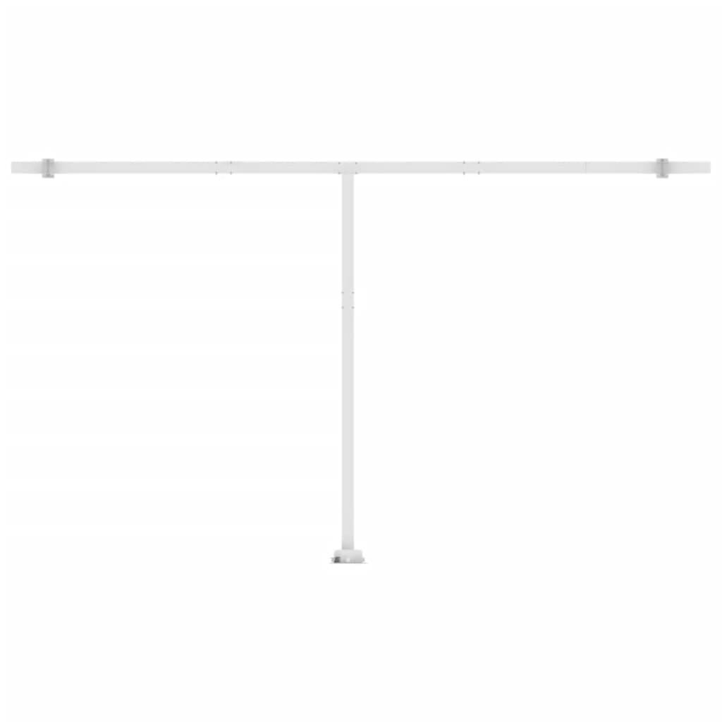vidaXL Τέντα Αυτόματη με Αισθητήρα Ανέμου & LED Μπλε/Λευκό 500x300 εκ.