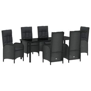 vidaXL &Sigma;έ&tau; &phi;&alpha;&gamma;&eta;&tau;&omicron;ύ &gamma;&iota;&alpha; &kappa;ή&pi;&omicron; &mu;&epsilon; &mu;&alpha;&xi;&iota;&lambda;ά&rho;&iota; 7 pcs &Mu;&alpha;ύ&rho;&omicron; &sigma;&upsilon;&nu;&theta;&epsilon;&tau;&iota;&kappa;ό &rho;&alpha;&tau;ά&nu;