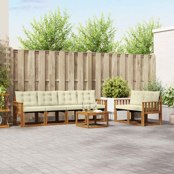 vidaXL &Sigma;&epsilon;&iota;&rho;ά &Kappa;&alpha;&nu;&alpha;&pi;έ &Epsilon;&xi;&omega;&tau;&epsilon;&rho;&iota;&kappa;&omicron;ύ &mu;&epsilon; &mu;&alpha;&xi;&iota;&lambda;ά&rho;&iota; 7 pcs &Phi;&upsilon;&sigma;&iota;&kappa;ό &kappa;&alpha;&iota; &Kappa;&rho;έ&mu;&alpha;