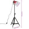 vidaXL Φωτιστικό Δαπέδου 25 W Αντικέ Κόκκινο 35x35x65/95 εκ. Ε27