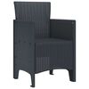 vidaXL Καρέκλα Κήπου 2 pcs Ανθρακί 53 x 49 x 85 εκ. PP