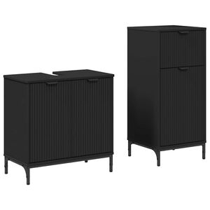 vidaXL &Sigma;&epsilon;&tau; &Epsilon;&pi;ί&pi;&lambda;&omega;&nu; &Mu;&pi;ά&nu;&iota;&omicron;&upsilon; 2 &tau;&mu;&chi;. &Mu;&alpha;ύ&rho;&omicron; 39,5 x 36 x 88 &epsilon;&kappa;